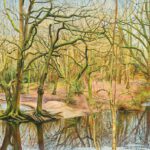 Iron Pan Ponds, oil on canvas, 129x375cm